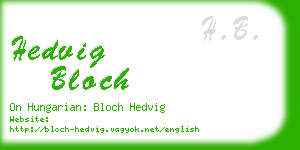 hedvig bloch business card